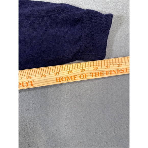 sweater lambswool Patagonia Mens large  blend BLUE PULLOVER   Knit 1/4 zip - Picture 7 of 9